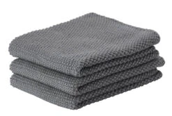 Zone Denmark Vaatdoekjes 27 X 27 Cm Katoen Grijs 3 Stuks