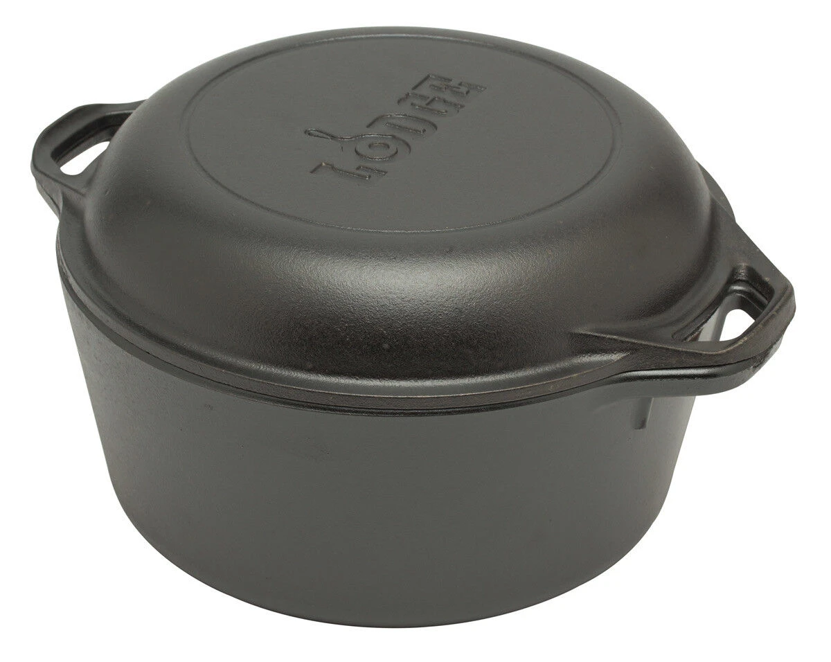 Lodge Logic Double Dutch Oven ø 26 Cm Gietijzer Zwart 1 Lodge Logic Double Dutch Oven ø 26 Cm Gietijzer Zwart