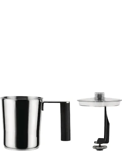 Alessi Plissé Elektrische Melkopschuimer 350 Ml Rvs Zwart 2 Alessi Plissé Elektrische Melkopschuimer 350 Ml Rvs Zwart - Image 2