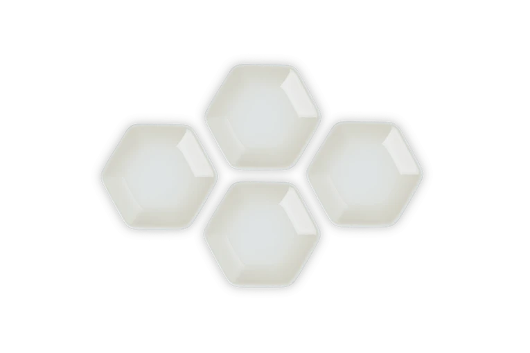 Le Creuset Hexagon Serveerschaaltje 9,5 Cm Aardewerk Meringue 4 Stuks 1 Le Creuset Hexagon Serveerschaaltje 9,5 Cm Aardewerk Meringue 4 Stuks
