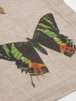 Oldenhof Flying Butterflies Servet 45 X 45 Cm Linnen 6 Stuks -Keuken Verkoop linoroom napkins butterflies vertical lr 12