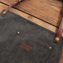 Alaskan Maker N°325 Schort Met Nek- En Middelband Katoen Black -Keuken Verkoop tablier vintage 325 3